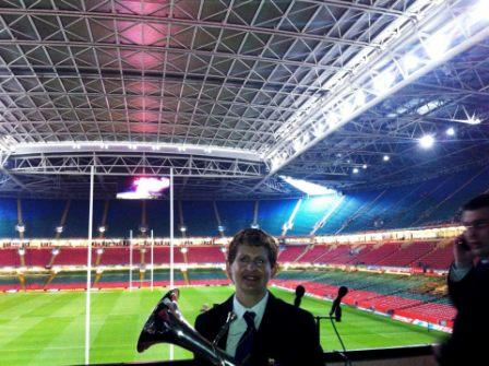 English Baritone player on hallowed ground